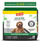 Glad Extra Large Charcoal Dog Training Pads front view of packaging