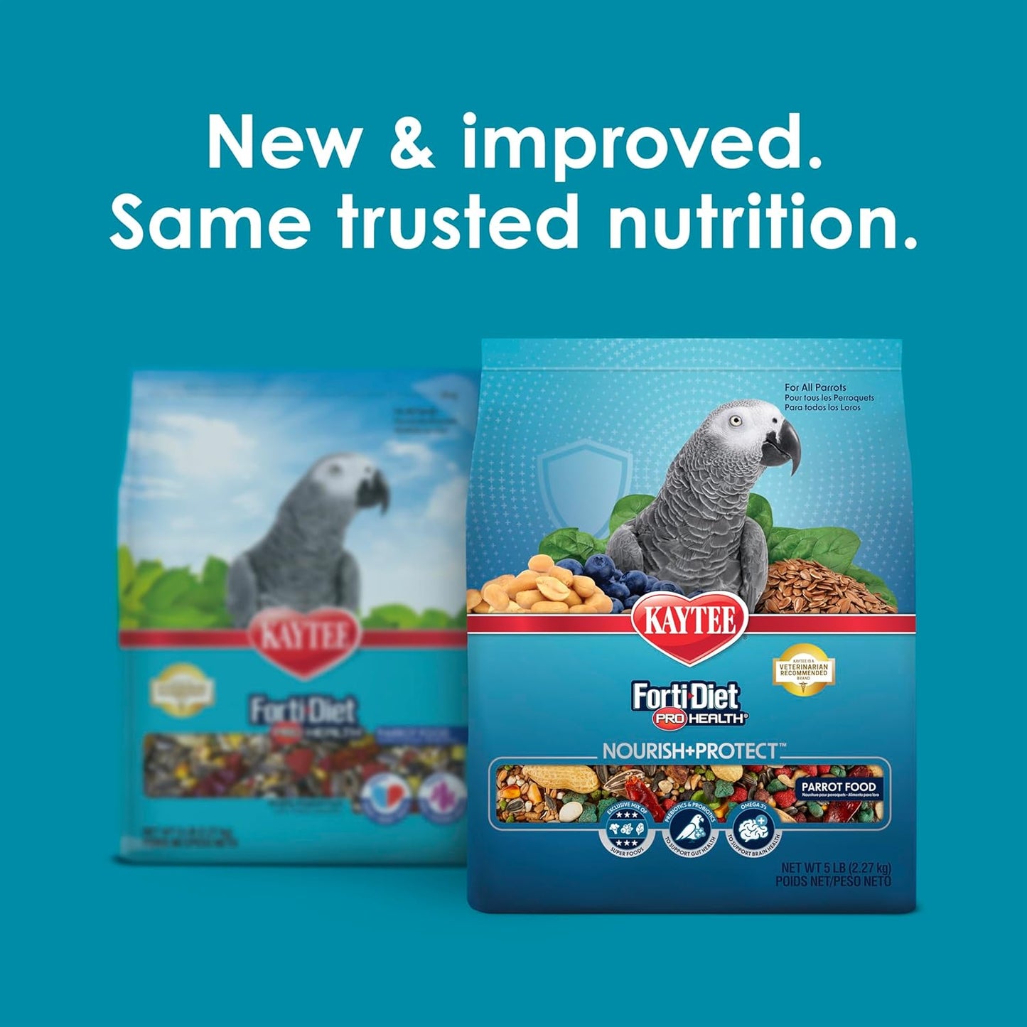 Kaytee Forti-Diet Pro Health Nourish+Protect Parrot Food, Comprehensive Nutrition Backed by Science, Digestive Health, Immune Support, 5 pounds - Image 2