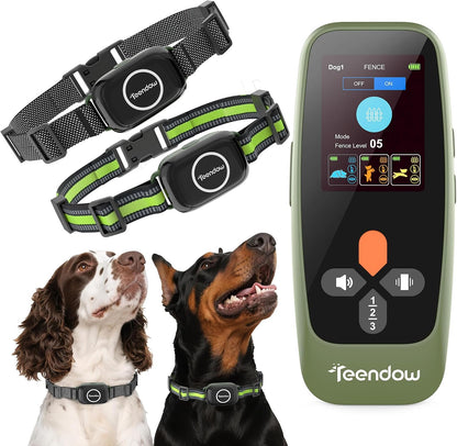 Teendow Wireless Dog Fence with Remote, Dog Training Collar IPX7 Waterproof, Wireless Dog Fence System with HD Display, Electric Perimeter Collar, Tool-Free, Rechargeable, Pet Training & Bark Control - Image 9