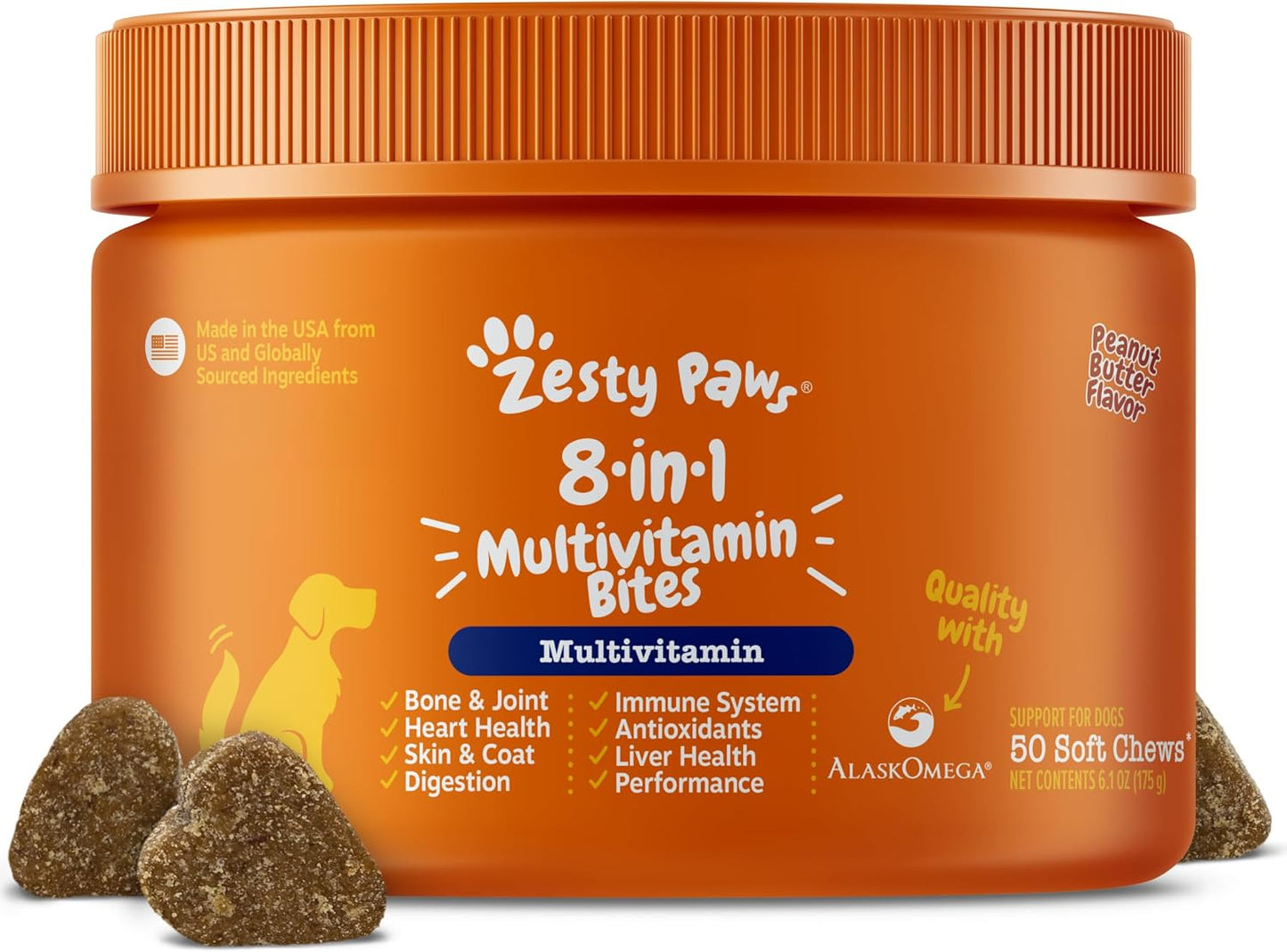 Zesty Paws Dog Multivitamin, Chewable Dog Vitamins and Supplements for Hip & Joints, Skin & Coat, Omega 3 Fish Oil for Dogs- Senior & Puppy Multivitamin- Chicken- 90ct - Image 15