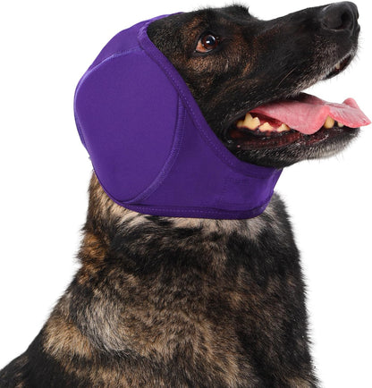 Meifsou Quiet Ears for Dogs - Dog Head Wrap for Anxiety, Waterproof Dog Calming Hood, No Shake Ear Cover Snoods for Thunder, Lightning, Fireworks, Grooming, Polyester and SBR Diving Fabric, Grey, M - Image 9