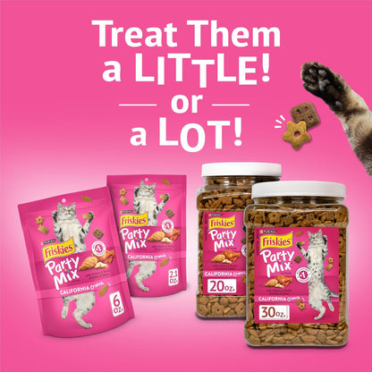 Purina Friskies Party Mix California CrunchwithChicken and Flavors of Turkey and BaconCat Treats - 30 oz Canister - Image 10