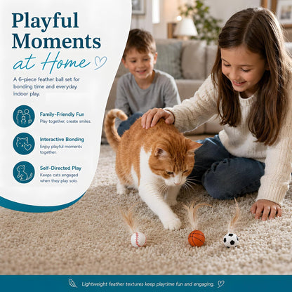 Durable orange and blue interactive pet toy balls designed for indoor cat exercise routines