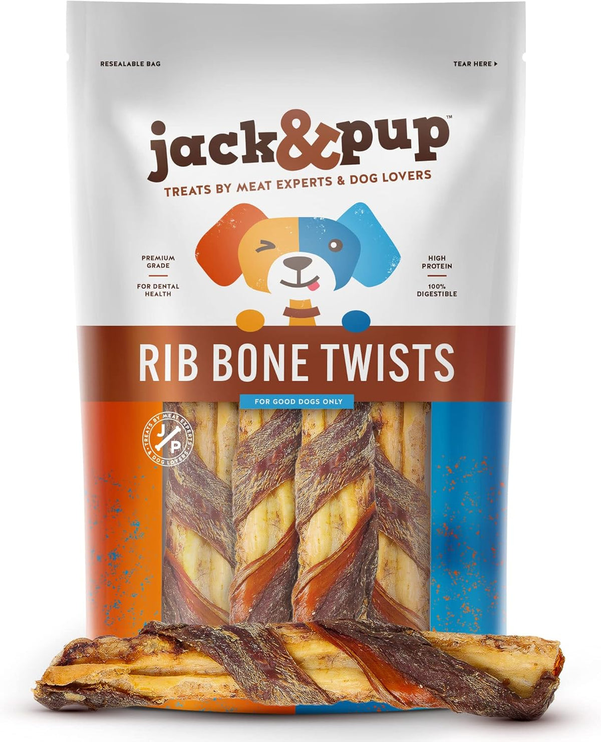 Jack and Pup 13 pack rib bones top view