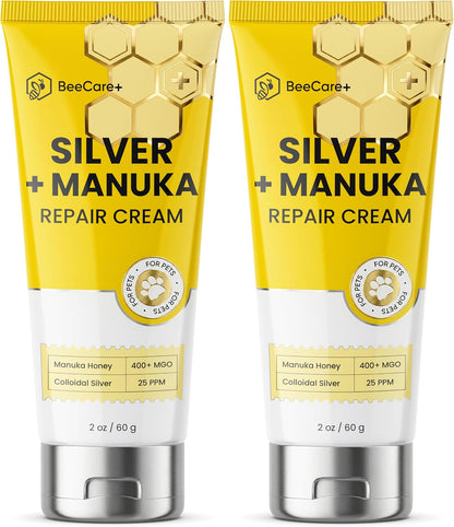 Silver + Manuka Repair Cream for Hot Spot Treatment for Dogs - Helps with Scratches, Irritations, Bites & Cuts - Cat Wound Care Ointment for Dry Skin - Suits for All Pet Breeds, Ages & Sizes - 2 oz - Image 9