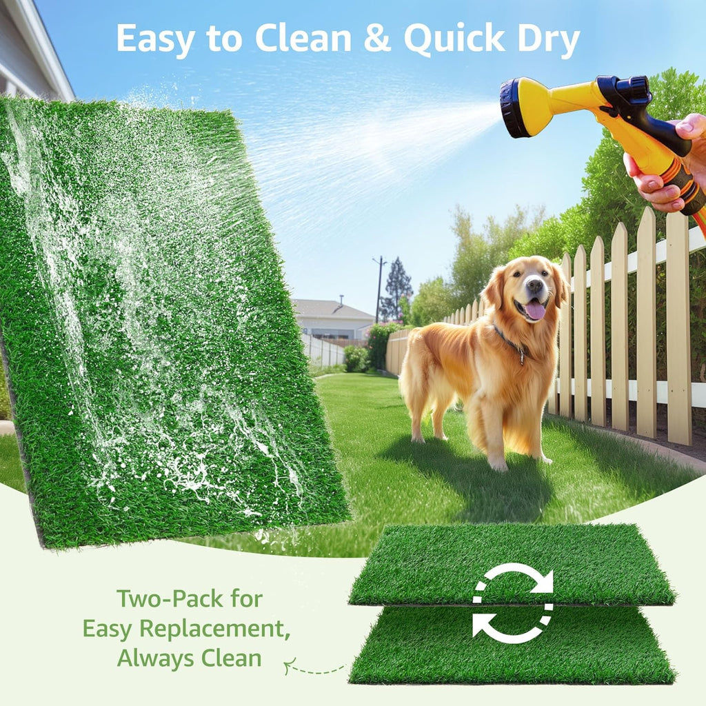 Durable dog grass pad with drainage backing