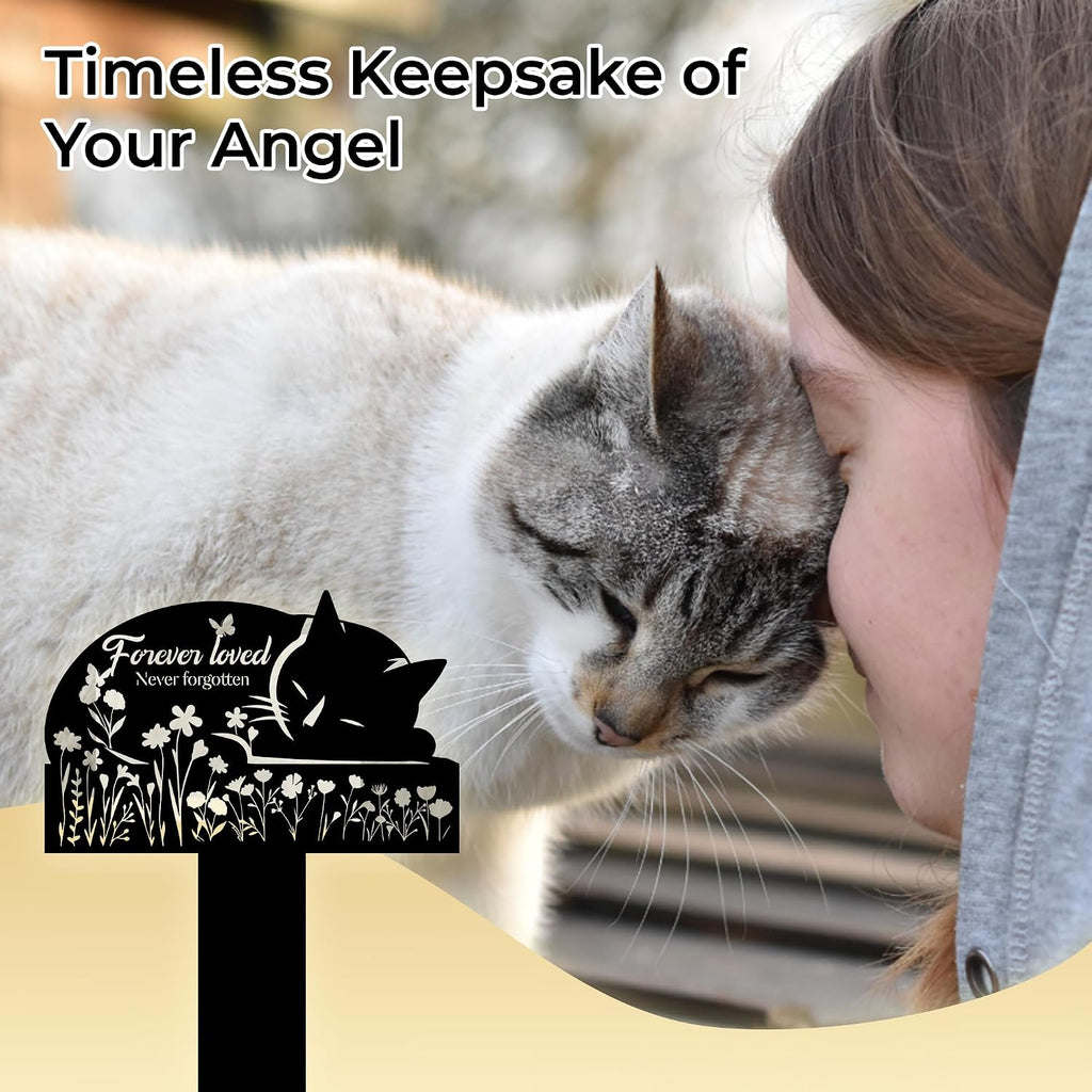 HEGANITS metal pet memorial plaque close up of engraved poem text