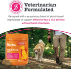 Zesty Paws flea and tick supplement jar with lid