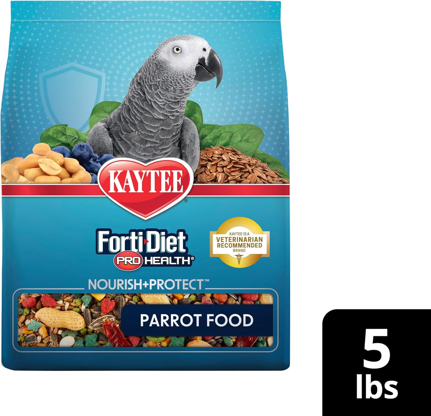 Kaytee Forti-Diet Pro Health Nourish+Protect Parrot Food, Comprehensive Nutrition Backed by Science, Digestive Health, Immune Support, 5 pounds - Image 13