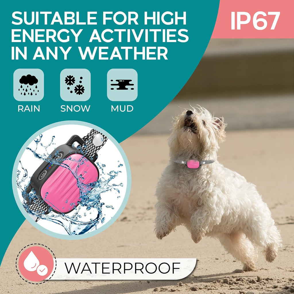 Close up of waterproof bark collar sensor
