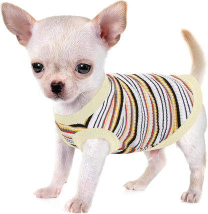 Elevate Your Pet's Comfort and Fashion: Premium 100% Cotton Rib Dog Shirt Vest for Small Breeds Like Chihuahuas, Yorkies, and Puppies .Year-Round Style with Tank-Style Puppy Attire Light Purple XXS - Image 11