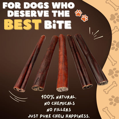 Woofley's natural beef collagen chews for dogs showing stick texture