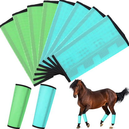 8 Pcs Horse Fly Boots UV-Protective Mesh Ventilated, Fly Boots for Protecting Horse Legs & Stomp-reducing from Insect Bites - Image 13