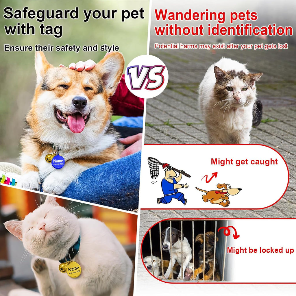 Durable metal dog collar tag for active puppies and cats