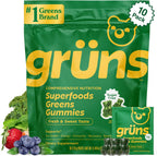 Gruns Adult Greens Gummies Sugar Free Multivitamin & Prebiotic Fiber, 28 ct - Image 9