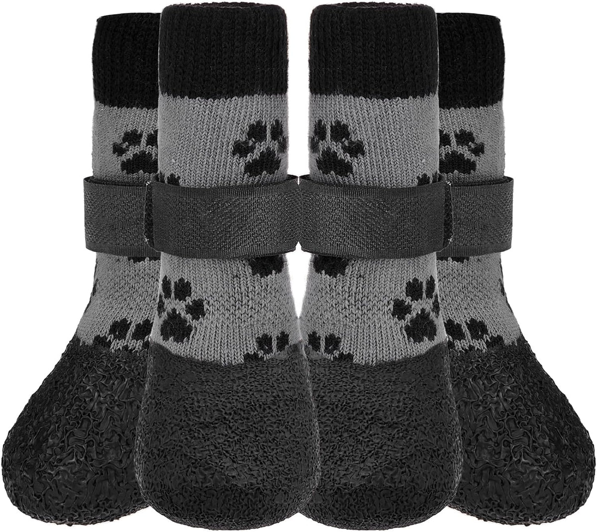 Dog Socks Anti Slip with Straps Traction Control Waterproof Paw Protector, L by KOOLTAIL - Image 11