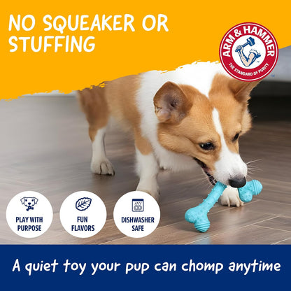 Durable nylon Arm and Hammer dental toy for pets