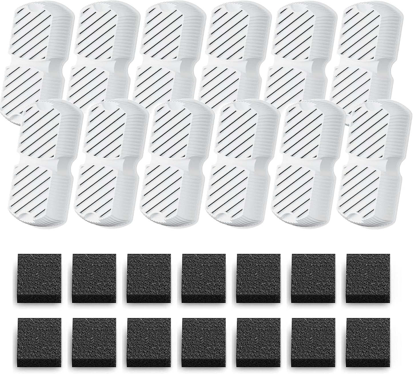 GROOKPET Pet Fountain Filter Replacement: 12 Dog Water Fountain Filters - 3 Months Set of Replacement Filter for GROOKPET Dog Water Fountains for Large Dogs - Contains 6 Filters + 6 Sponges - Image 10
