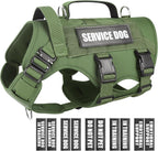WINSEE Service Dog Vest Harness for Large Dog, Tactical Working MOLLE Vest with 10 Pet Patches, No Pull Heavy Duty Harness for Training Walking - Image 11
