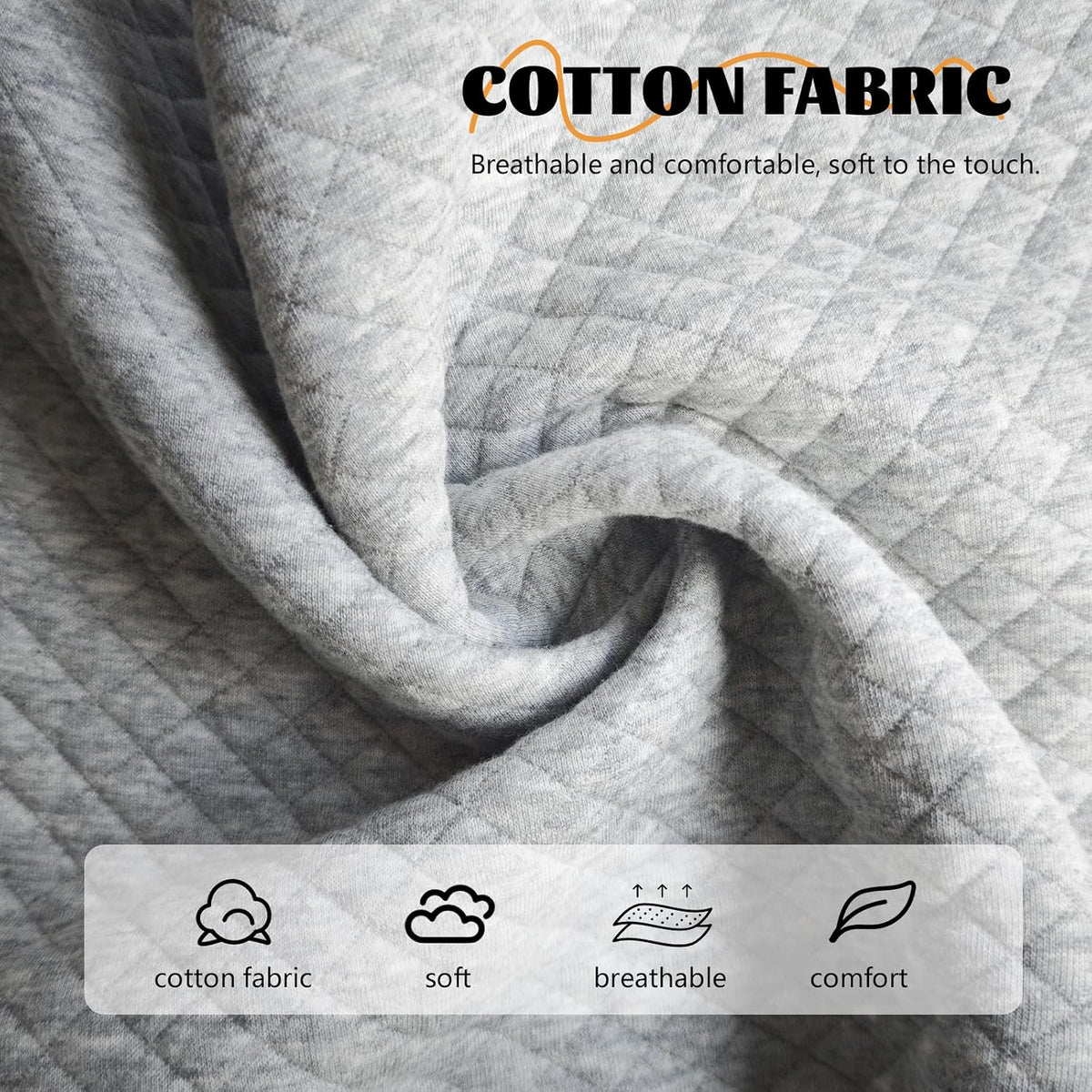 UZQAFG cotton arm cover showing adjustable front clasp detail