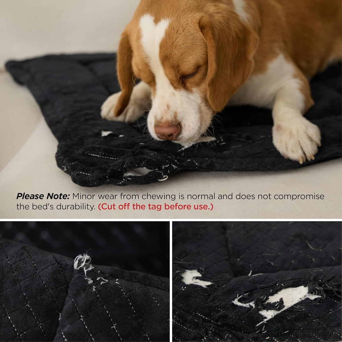 Bedsure durable dog crate mat inside a metal kennel