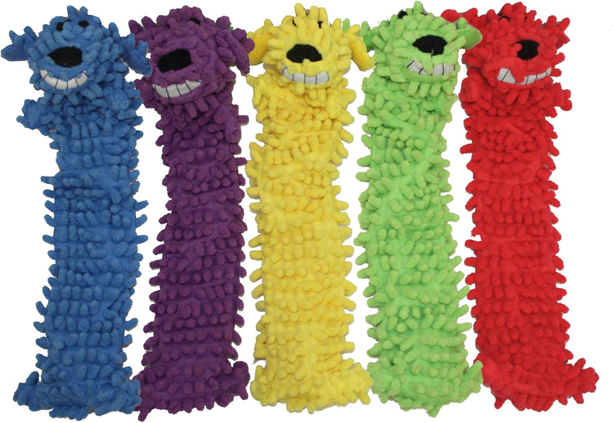 Multipet Loofa Dog Plush Toy w/ Birthday Hat - Squeaky Dog Toy for Dogs - Soft Plush - Stuffed Animal Dog Toys for Playing (1 Count, 12", Random Color Surprise) - Image 10