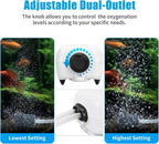 Side profile of Aquaneat dual outlet oxygen aerator