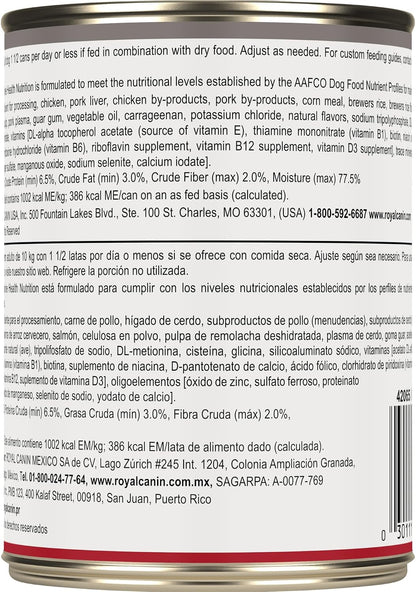 Premium Royal Canin canine nutrition wet canned food for picky eaters