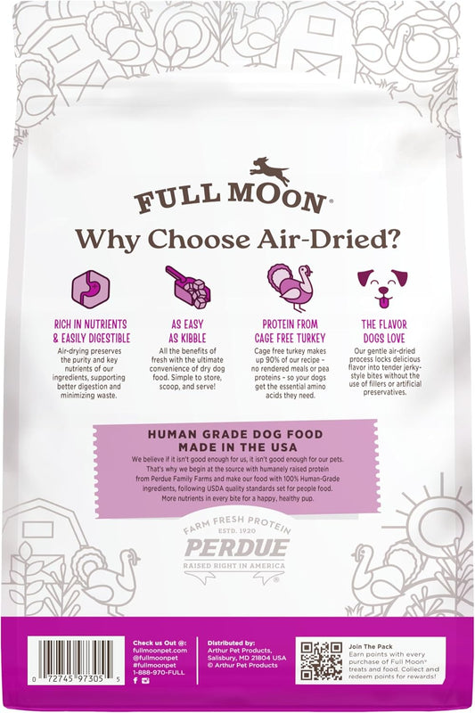 Full Moon human grade turkey and liver dog food jerky style bites