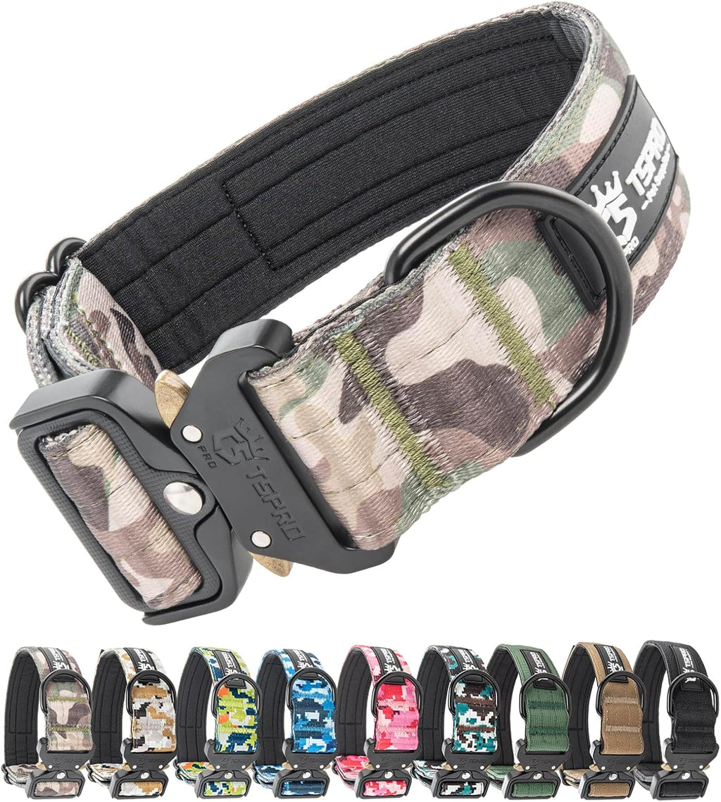 TSPRO Premium Dog Collars Tactical Dog Collar with Handle and Heavy Duty Quick-Release Metal Buckle Durable Thick and Adjustable for Medium to Large Dogs (Orange L) - Image 15