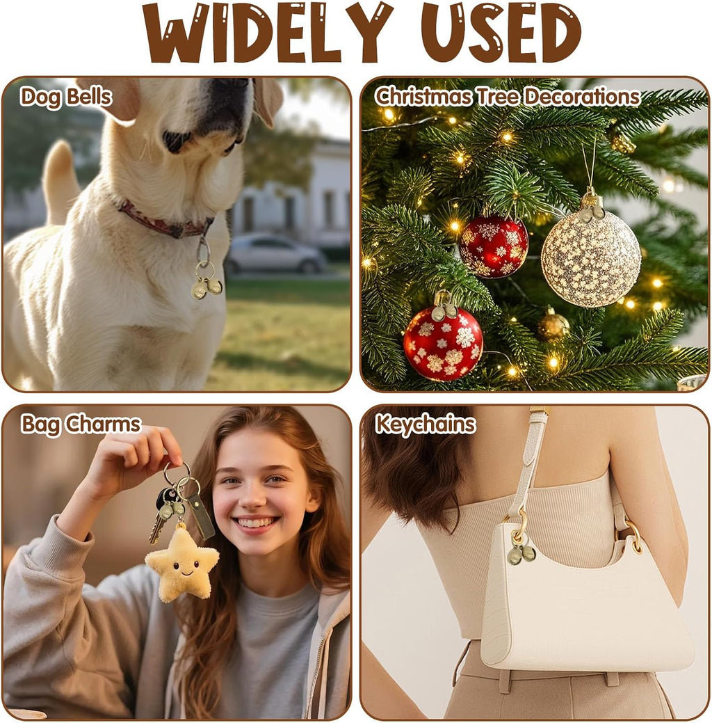 Vintage metal brass pet bell pendant for cat and dog tracking