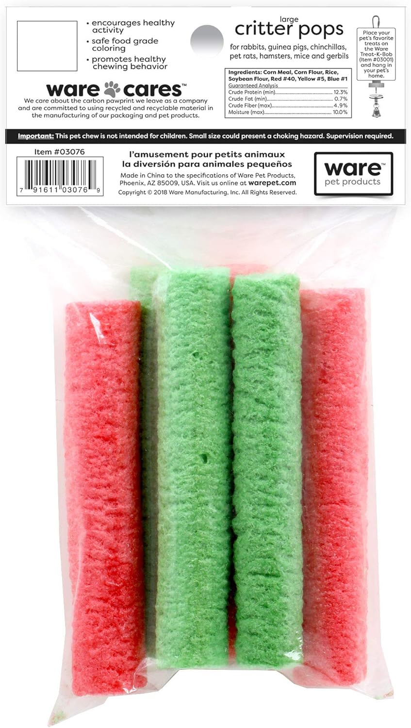 Ware Manufacturing crunchy chew toys pack of 4 for rabbits and guinea pigs