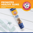 Back view of Arm and Hammer pet dental care tube showing instructions