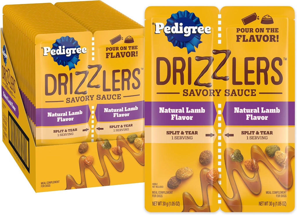 Pedigree Drizzlers for Dogs, Wet Dog Food Gravy Savory Sauce Multipack, 60g Dual-Serving Pouch, 16 Count, Pack of 2 (32 Pouches, 64 Servings Total) - Image 14