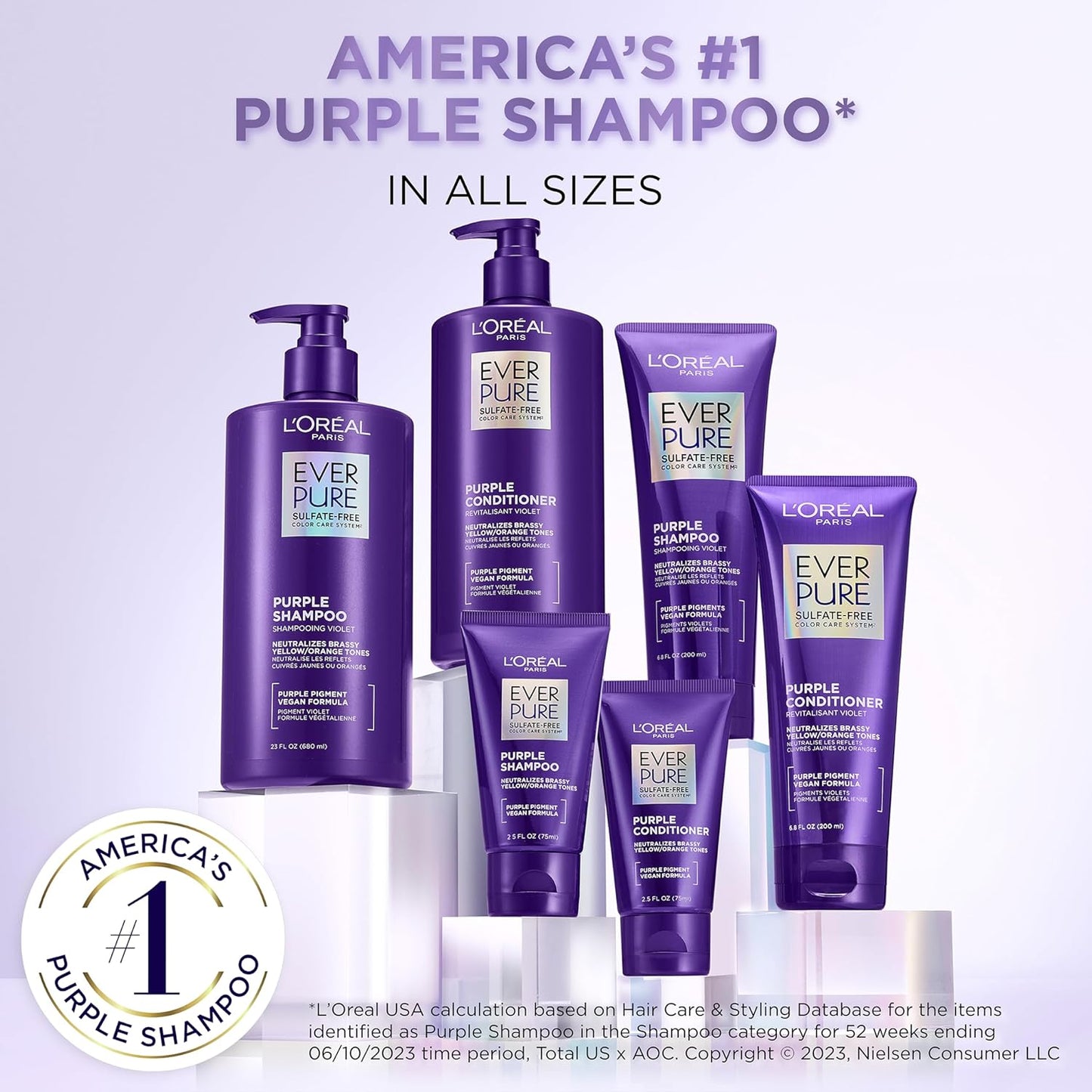 Packaging graphics highlighting the sulfate-free and vegan formula credentials.