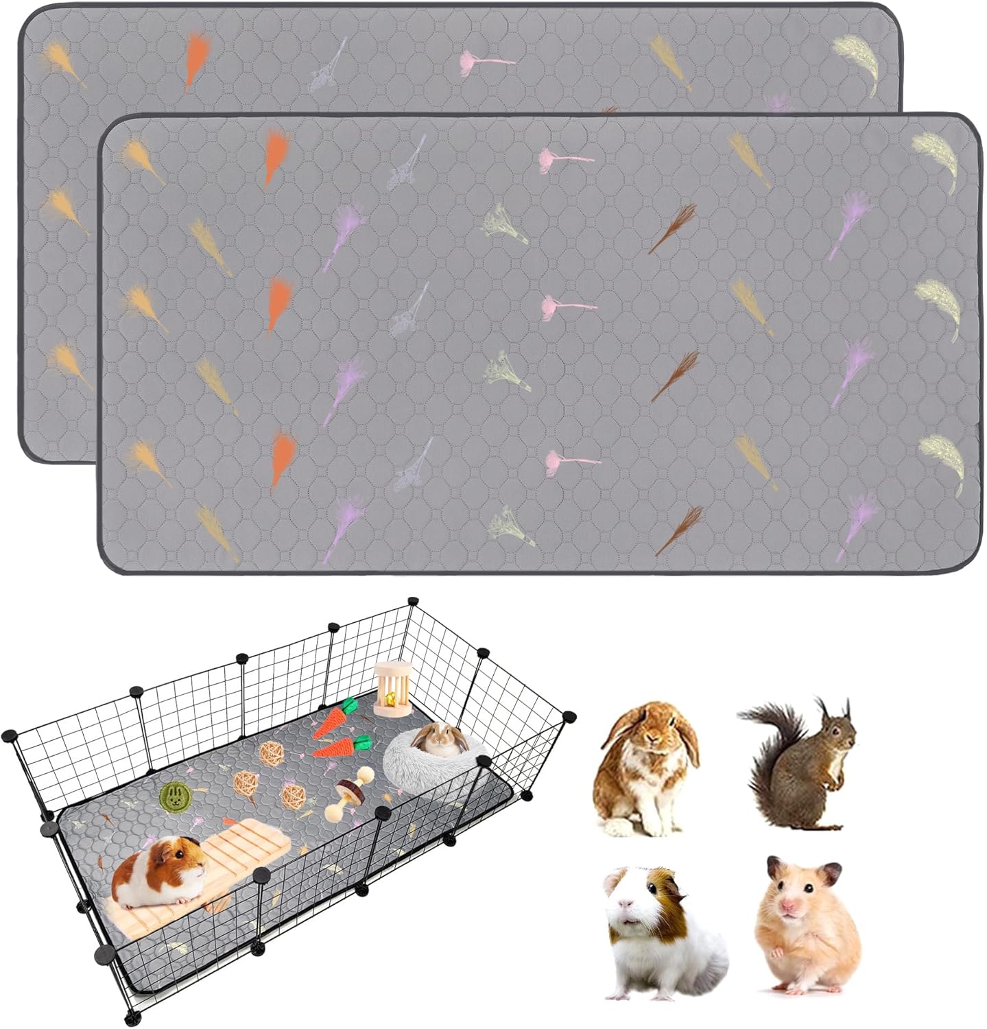 LWYMX 24x48 inch guinea pig cage liners front view