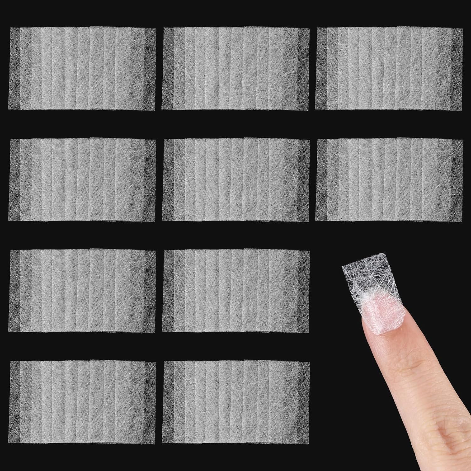 Qulkws fiberglass nail wrap extension kit 100 pieces front view