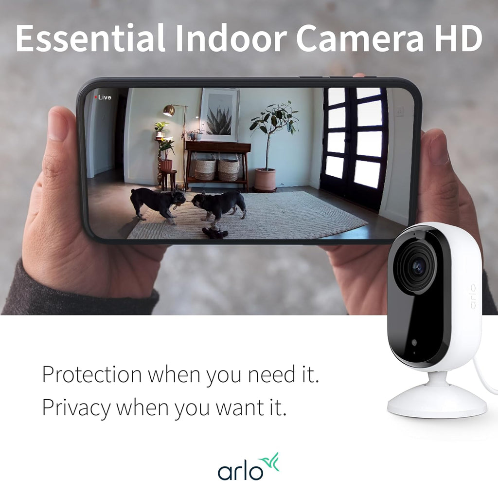 Arlo Essential security camera packaging and contents