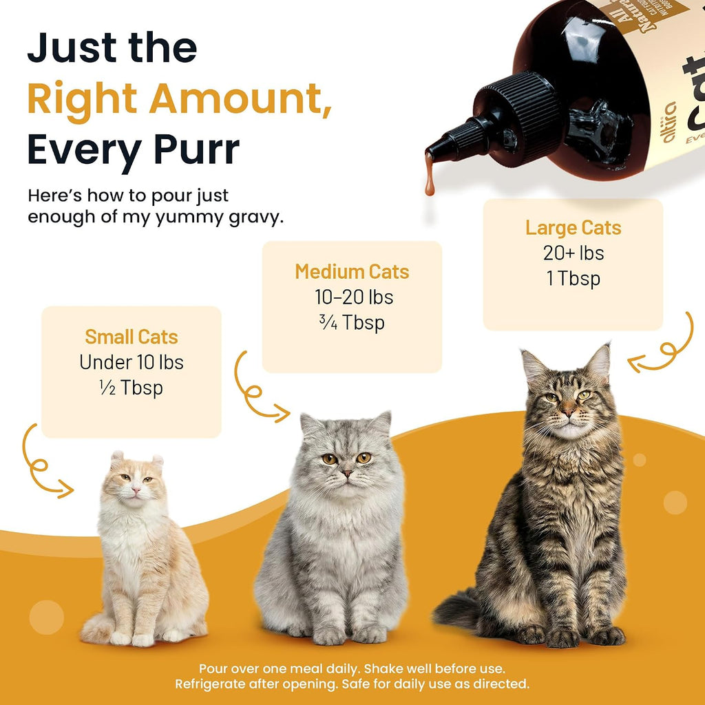 Back of Altira Everyday Cat Gravy bottle showing ingredient list