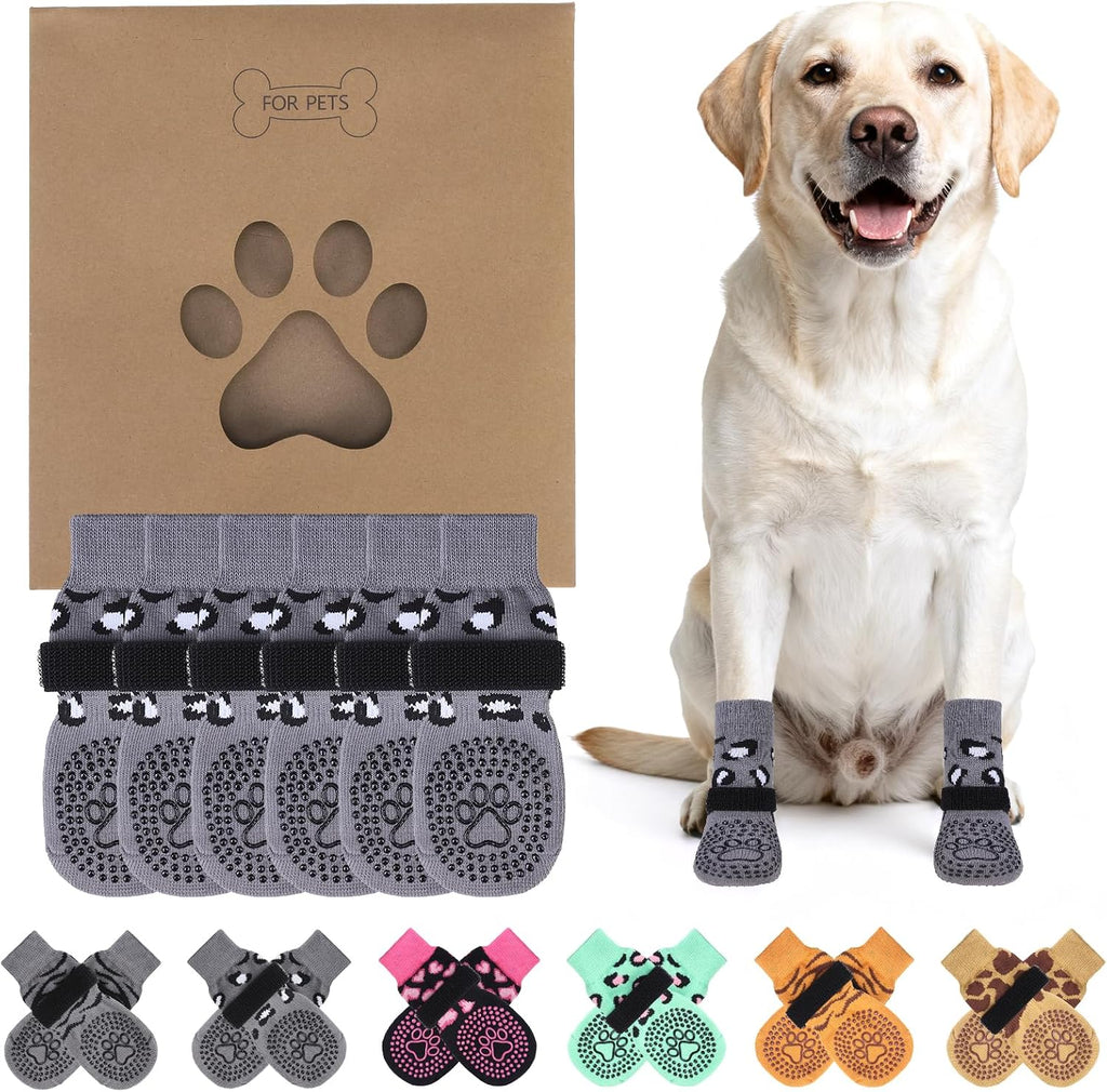 KOOLTAIL Anti Slip Dog Socks to Prevent Licking Paws and Slipping, Extra-Thick Grip Pet Boots & Paw Protectors, Winter Warm Puppy Shoes Booties for Hardwood Floors Small Medium Large Senior Dogs,SM - Image 13