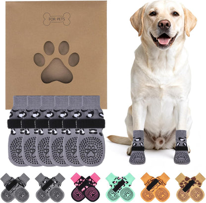 KOOLTAIL Anti Slip Dog Socks to Prevent Licking Paws and Slipping, Extra-Thick Grip Pet Boots & Paw Protectors, Winter Warm Puppy Shoes Booties for Hardwood Floors Small Medium Large Senior Dogs,SM - Image 13