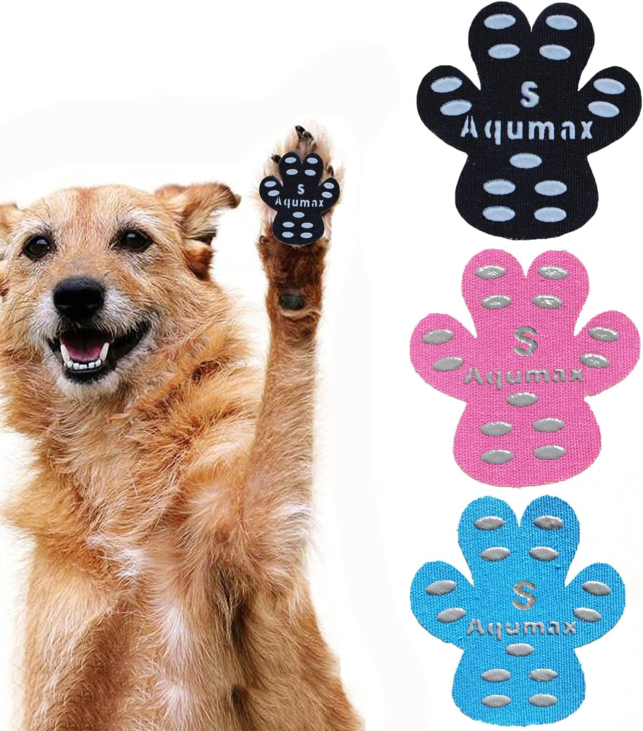 Instructions for applying Aqumax non-slip dog paw pads