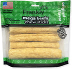 Four count of seven inch Frankly Pet collagen dog treats displayed together