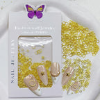 Gadjica round nail charms front packaging and product view