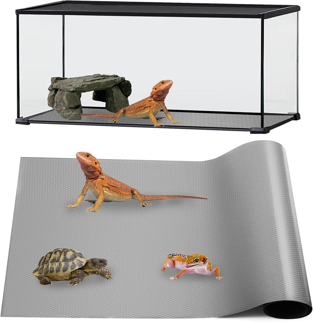 Side profile view of thick PVC material used in zunzingy reptile mat