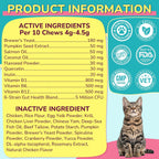 Woyamay Flea Treatment for Cats & Itch Relief Chews, 500 Crunchy Cat Flea Treatment Chews, Cat Itchy Skin Relief, Cat Itching Relief & Skin Care, Flea Prevention for Cats, Chicken Flavor - Image 9