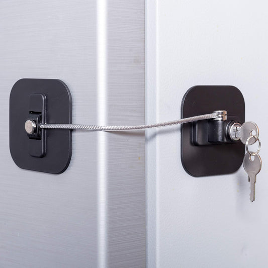 Baoweijd refrigerator lock front view with keys