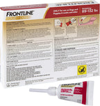 Frontline Gold canine flea and tick protection application instructions on packaging