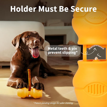 PetClan Chewise safety holder with bully stick inserted