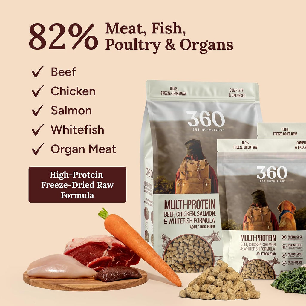 Authentic 360 Pet Nutrition sixteen ounce package displaying premium quality seals